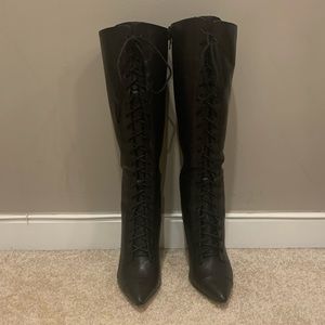 Aldo Lace Up Knee High Boots